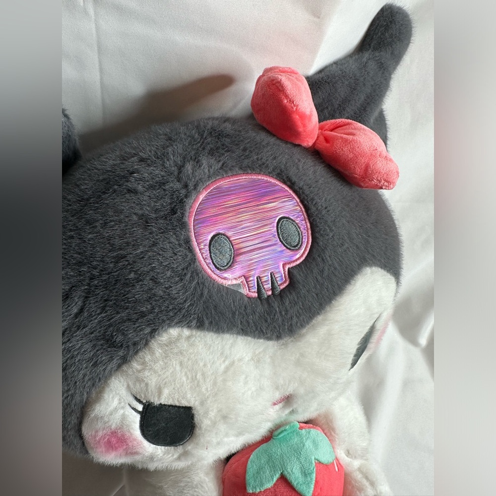 Sanrio Kuromi Holding Strawberry Plush - Picture 3 of 15